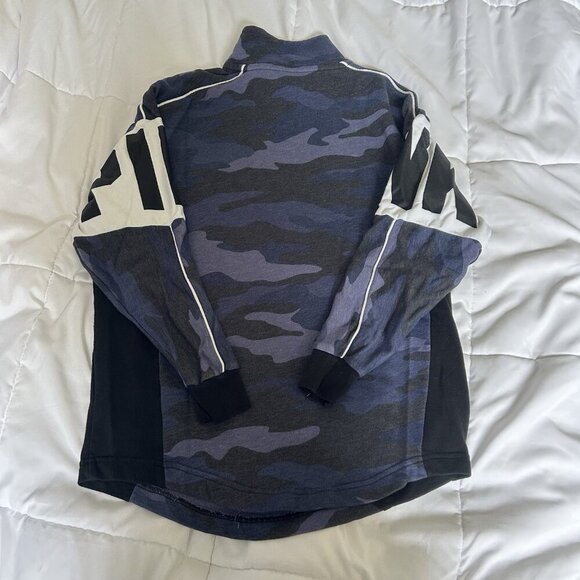 VS Victorias Secret Pink Half Zip Pullover Sweater Jacket Navy Camo Womens XS - Picture 8 of 8